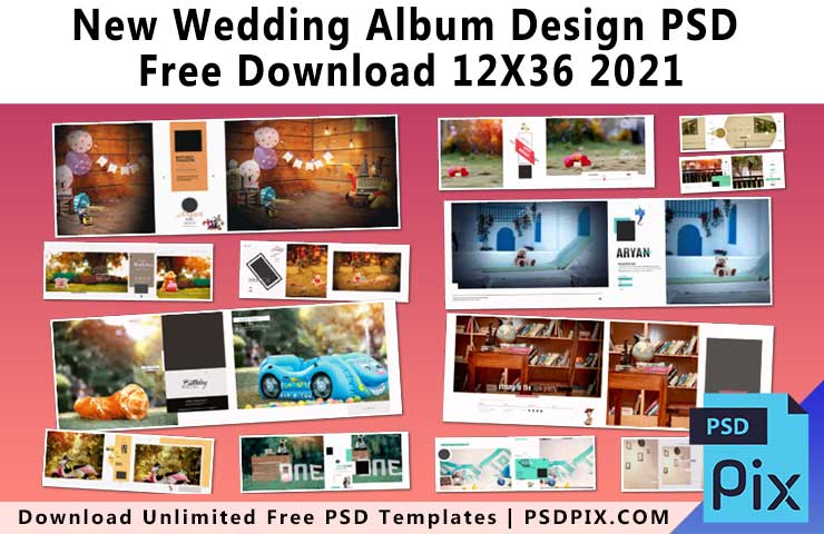 New Wedding Album Design PSD Free Download 12X36 2021