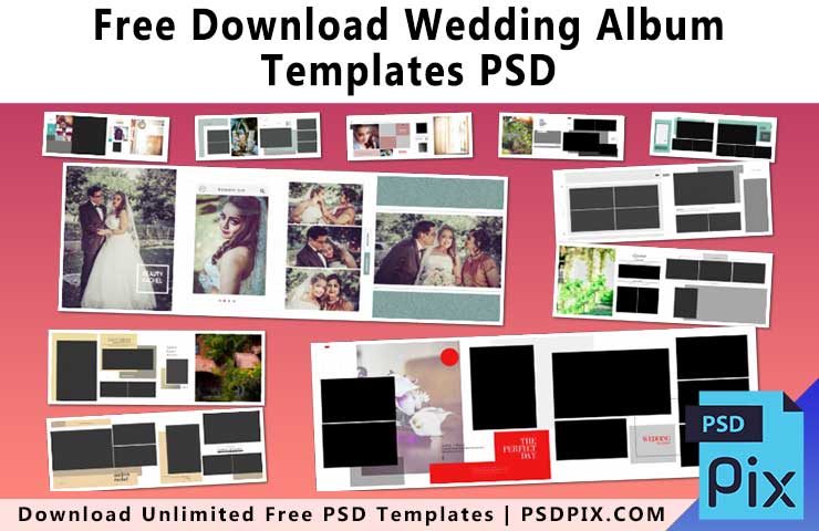 Free Download Wedding Album Templates PSD - PSDPIX.COM