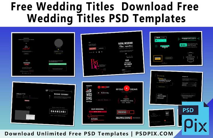 Free Wedding Titles | Download Free Wedding Titles PSD Templates