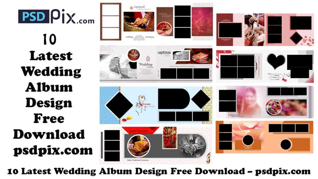 10 Latest Wedding Album Design Free Download – psdpix.com - PSDPIX.COM