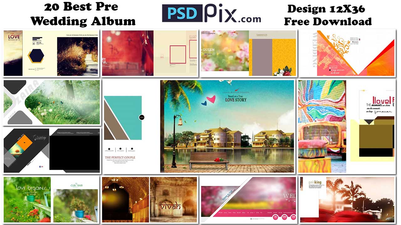 20 Best Pre Wedding Album Design 12X36 Free Download   Psdpixcom