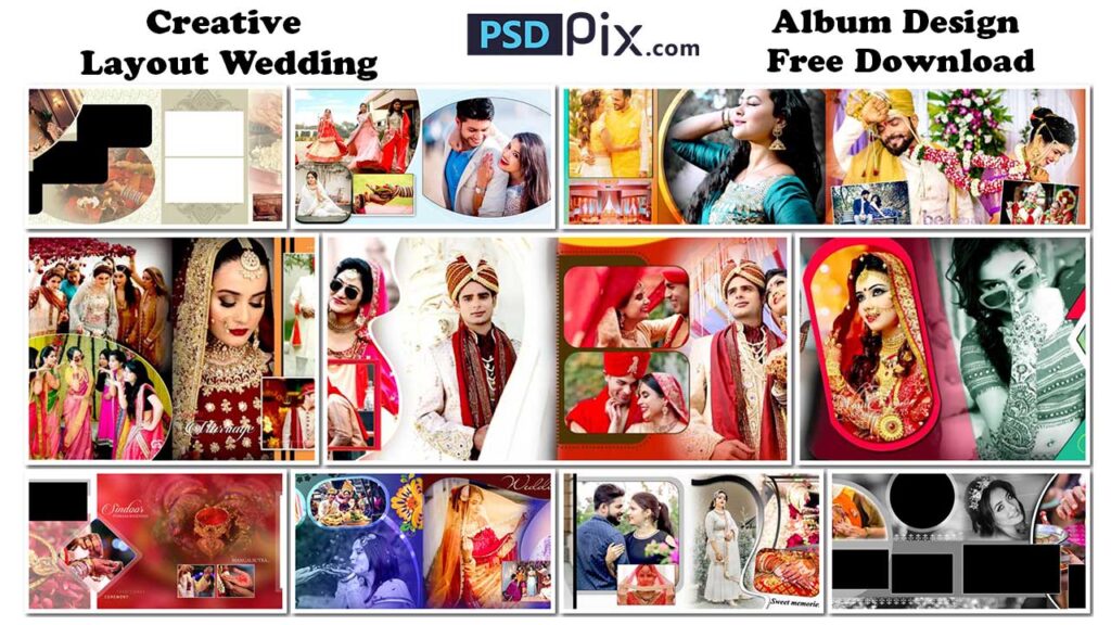 Creative Layout Wedding Album Design Free Download - PSDPIX.COM