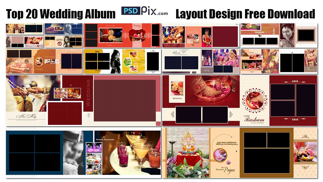 Top 20 Wedding Album Layout Design Free Download – Psdpix.com - Psdpix.com