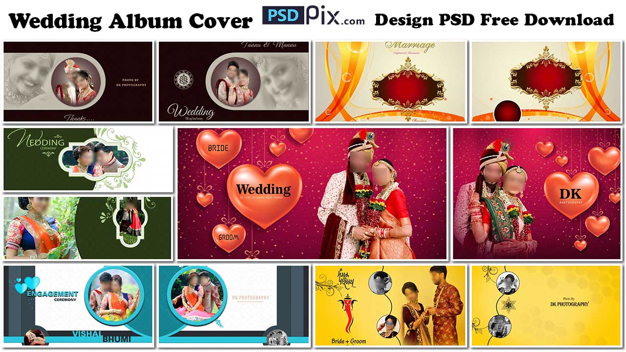 Wedding Album Cover Design PSD Free Download – psdpix.com - PSDPIX.COM