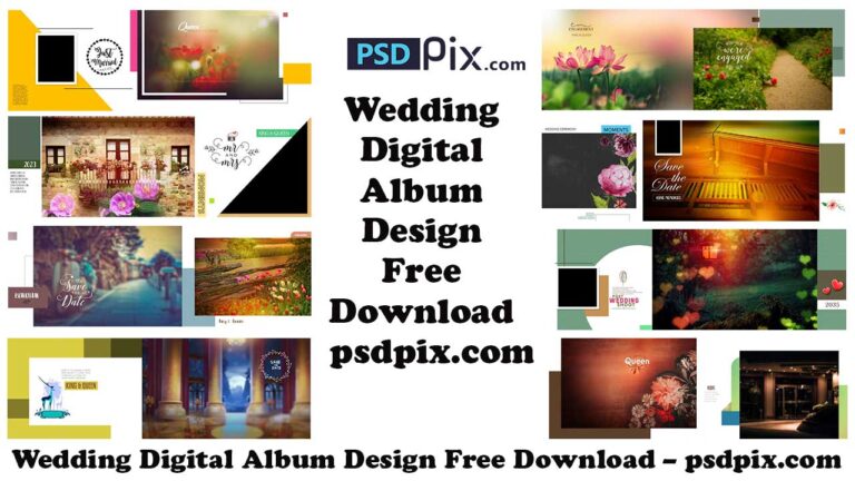 Wedding Digital Album Design Free Download – psdpix.com - PSDPIX.COM