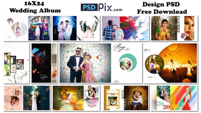 16x24 Wedding Album Design Psd Free Download - Psdpix.com