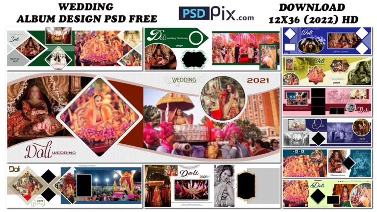 Wedding Album Design PSD Free Download 12X36 (2022) HD - PSDPIX.COM