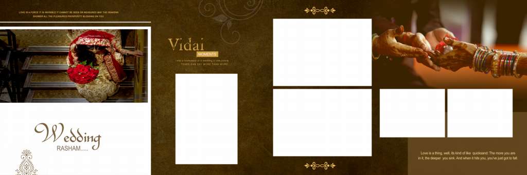 Indian Wedding Album Design PSD Free Download 12X36