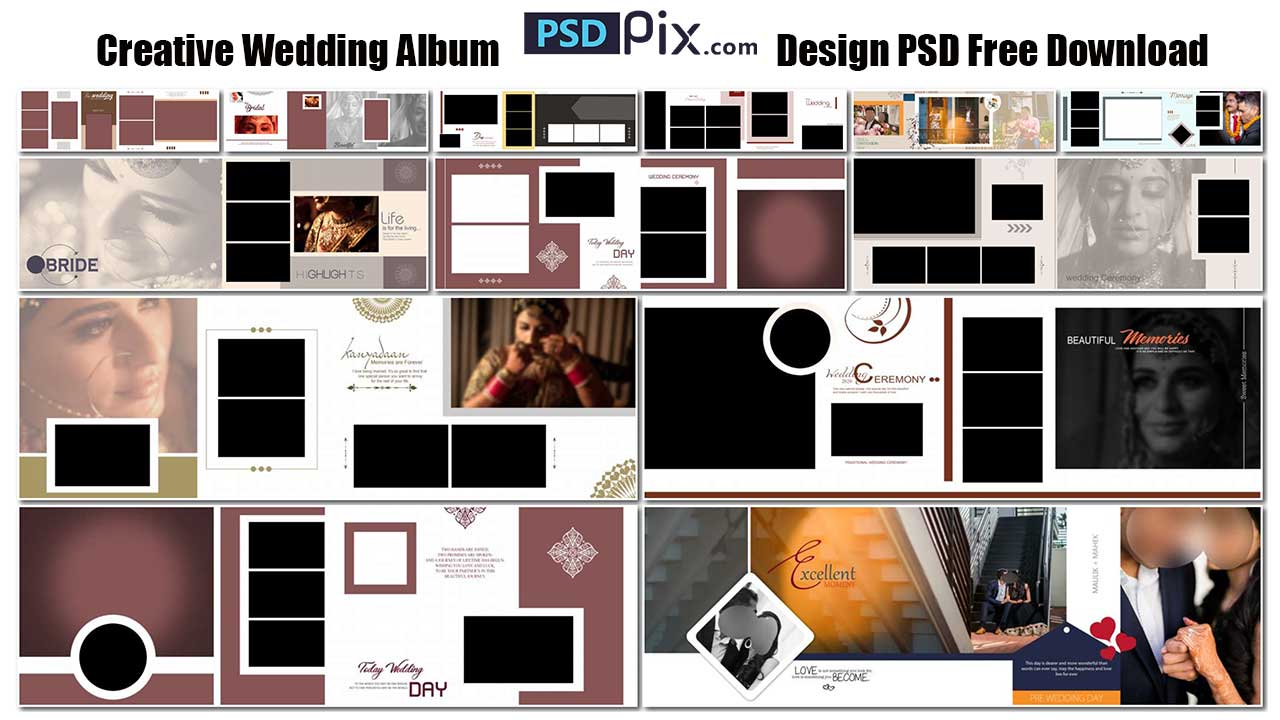 Creative Wedding Album Design PSD Free Download - PSDPIX.COM