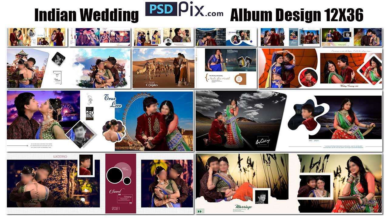 Indian Wedding Album Design 12X36 - PSDPIX.COM