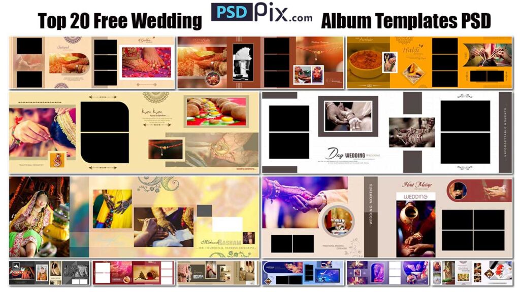 Top 20 Free Wedding Album Templates PSD - PSDPIX.COM