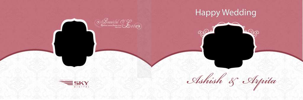 Wedding Album Cover Page Design PSD Free Download 12X36