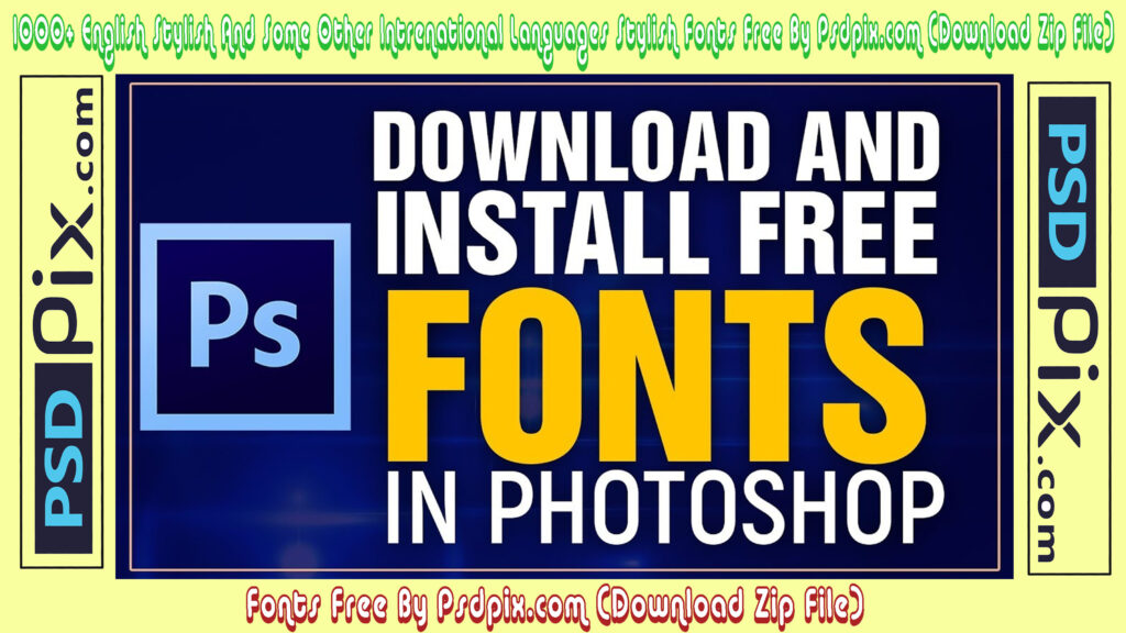adobe photoshop english fonts free download